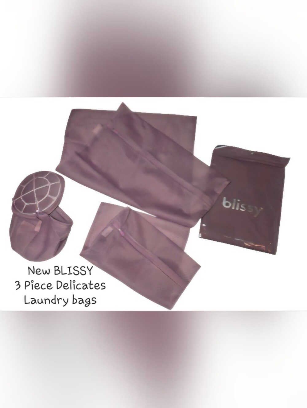 New Blissy 3 Piece Delicates Laundry Bags. Pretty protection for your delicates.